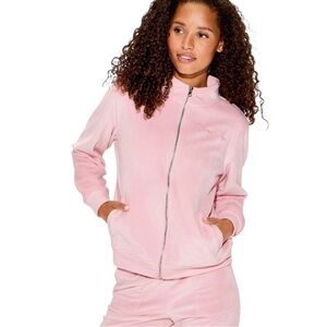 Legendary Rootz Brown Suga Velour Zip Up Hooded Jacket Size X-Small